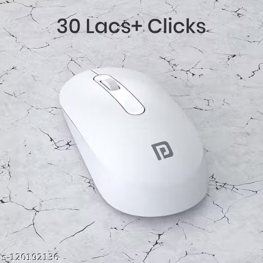 Portronics Toad 13 2.4 GHz Wireless Optical Mouse with USB Nano Receiver, 1200 DPI Resolution Optical Sensor(White)