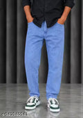 Plain Light Blue Jeans for men