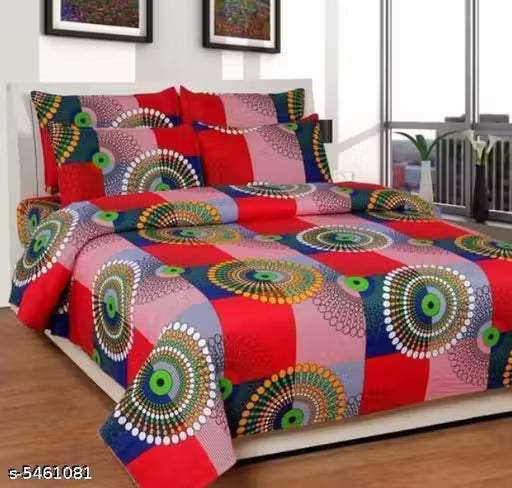 Pure Polycotton 90x90 Queen Double Bedsheet