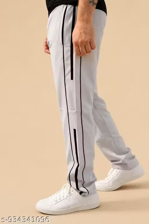 Men Stylish Double Stripe Track Pant | polyester Casual Sports Lower for Men