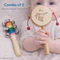 Jingle Rattle and damru Rattle Set of 2 | Kids | Infant Kids Toy