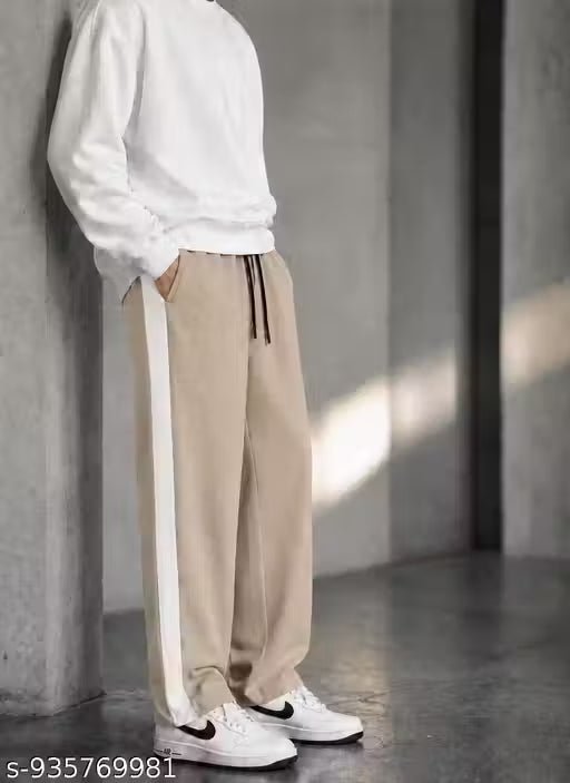 Men's Track Pants, Side Stripe Track Pants, Joggers for Men, Men's Lowers, Streetwear Pants for Men, Black Track Pants
