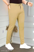 men's slim-fit, ankle-length, stretchable formal or casual trousers.