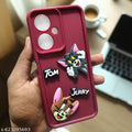 VIVO Y27 5G back Cover | Glitter Back Cover Tom & Jerry Cover Pattern Stylish Phone Case 3D Fancy Crystal Design for girl & women