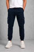 Men’s Navy Blue Cargo Jogger Pants