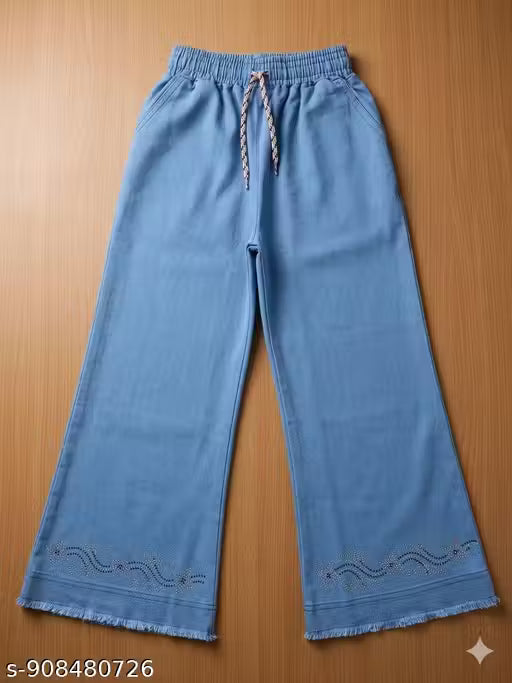 #LADIES COTTON JEANS #STONE DESIGN JEANS FOR WOMENS