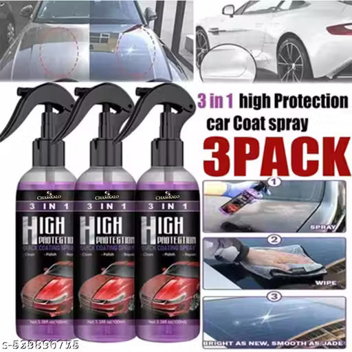 Chamkalo All In One Liquid Polish ,Car Polish , Dashboard Polish , Polish / Bike Polish , Interior Polish , High Gloss ,Long Lasting ,Spray Polish (100ml) Pack of 3