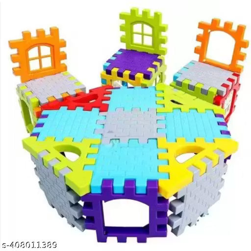 Happy Home Building Blocks with Smooth Rounded Edges, Toys for Children Educational & Learning Toy for Kids 72 Pices))05