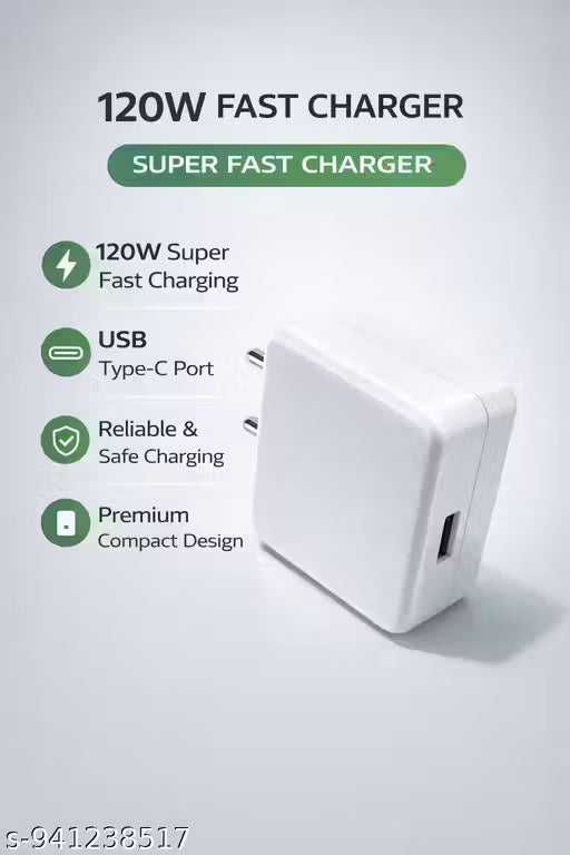 120W Super Fast USB Type-C Charger Adapter