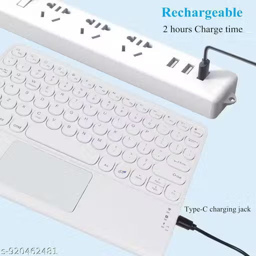 White Bluetooth Keyboard for Laptop and Desktop