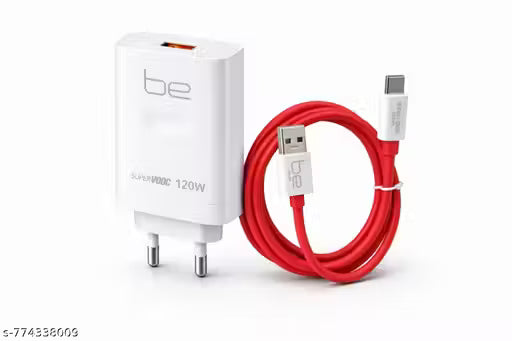 be 120W Super Fast Charger with 1 Meter Unbreakable TPE Type-C Cable | Supports SuperVOOC, Dash, Warp, Quick Charge & Flash Charging | 12 Month Warranty