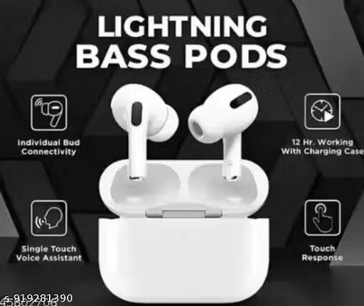 Airpod Pro True Wireless Bluetooth Earphones with 83 Hours of Playtime & Compatible for all Smartphones