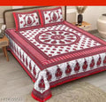 Jaipuri pure cotton double bed bedsheet with two pillow covers