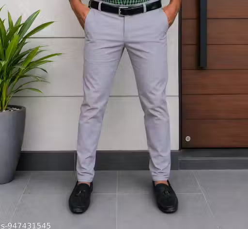 Trouser for men/ cotton grey formal trouser for men
