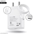 Kenviq 25W USB Type-C Charger for Compatible with Sam-sung Devices, with Type-C to C USB Cable, White