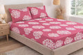 King Elastic Fitted Bedsheet with 2 Pillow Covers ( 76 X 72 fits upto 8 inch mattress )
