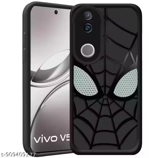 DimRe Premium Spider Design Back Cover for Vivo V50 5G | Shockproof Soft TPU Bumper | Slim Protective Mobile Case Cover with Camera Protection