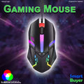 USB Wired Gaming Mouse D1 Black, LED Backlight up to 1800 DPI, Ergonomic Design for Laptop & PC