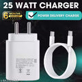 25 Watt Type C PD Charger with Type-C to Type-C Cable