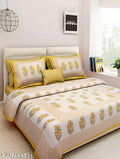 100% cotton jaipuri bedsheet double bed sheet with 2 pillow cover / single bedsheet come with 1 pillow cover