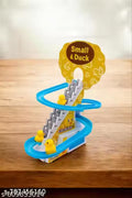 PANTROLA Duck Track Toys for Kids - Ducks Stair Climbing Toys for Kids, Escalator Toy with Lights and Music - 3 Duck Included - Duck Yellow