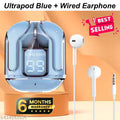 Ultrapods Blue, TWS Bluetooth Wireless Bluetooth Headphones Earbuds With Best Quality Wireless Bluetooth Headphones