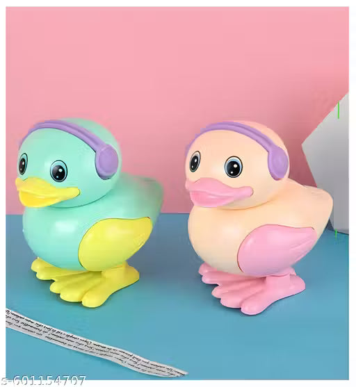 SAARATHI - Wind Up Crawling Duck Baby Toys For Kids Jumping Toy For Kids Cute Duck Toys