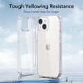 iPhone 15 Silicone Case Clear Transparent Shockproof Scratch Resistant Protective Phone Soft Silicone Slim Cover for iPhone 15 Back Cover (Transparent)