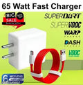 65 Watt 33 Watt fast mobile charger supervooc with 1 meter cable charger All your phones