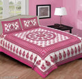 Qfab Double Bed Cotton With 2 Pillow Cover Bedsheets