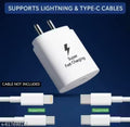 45W PD Super Fast Charger | Type-C to Type-C Cable (White) | Power Delivery Adapter for Mobile, Tablet, Laptop| Rapid Charging, Universal USB-C, Safety Protection.