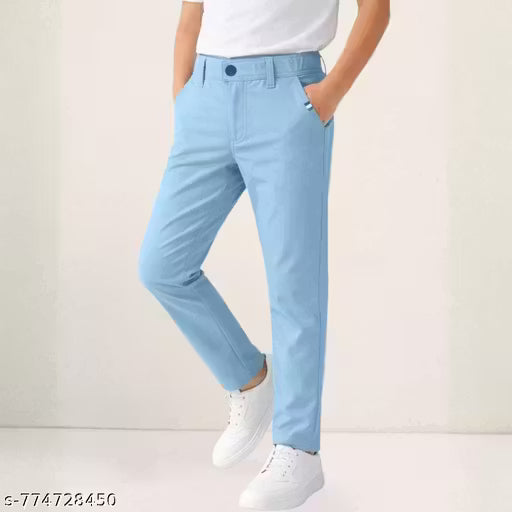 OCCANE BLUE Colour Baby Boys Stylish Cotton Trousers for Everyday Comfort