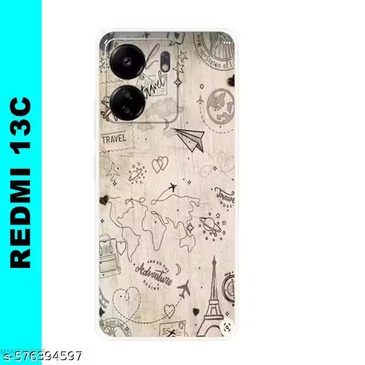 Redmi 13C 4G printed Back Cover, Redmi 13C 4G Desiner Back Cover |Redmi 13C 4G Phone Cover, Redmi 13C 4G Soft Light Weight & Printed Mobile Back for Redmi 13C Girls & Boys Back Cover