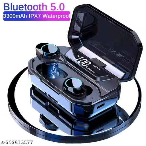 M19 Wireless Earbuds TWS 5.1 Large Screen Dual LED Digital Display Touch Bluetooth Headphones Mini Compact Portable Sports Waterproof Stereo In Ear Earphones
