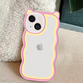 IPhone 15 Ear Wave Back Cover for Girls, Floral Design
