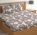 Double bed fitted bedsheet with two pillow cover