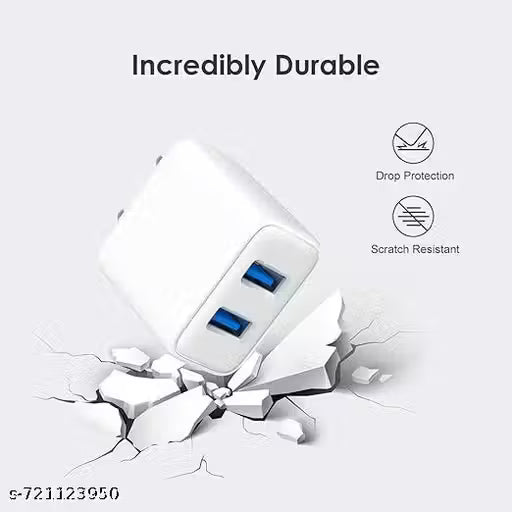 33 Watt Dual Port Charger, Fast Charging, Dual Port Fast Charger, Type-C & Micro Usb Charger, Charger for Mobile with Detachable