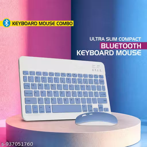Wireless Bluetooth Keyboard & Mouse Combo Set || Compatible with iPhone, Android, Laptop, PC & Tablet