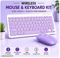 Wireless Bluetooth Keyboard and Mouse Combo | Rechargeable Silent Keyboard Mouse Set with 3 Color Backlight, Bluetooth Connectivity,