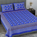 Jaipuri Cotton Double Bed Sheet 2 Pillow Covers