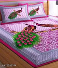 Jaipuri Cotton Double Bed Bedsheet Combo Of 1 bedsheet With 2 Pillow Cover