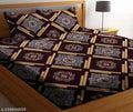 Super Soft Glace Cotton All Round Elastic Fitted Double Bed Bedsheet with 2 Pillow Covers-72x78x8 Inches-fiteed_Double
