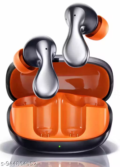 Yonko Orange Sports Edition Metallic Wireless Earphones with Bluetooth V6.0, 40ms Ultra Low Latency Gaming Mode & 3D Spatial Audio