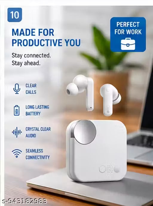 Bluetooth Earbuds, Wireless Earbuds, Dj Earphone, Best Earbuds, Tws Earbuds Pro with Case True Wireless Bluetooth Earphones
