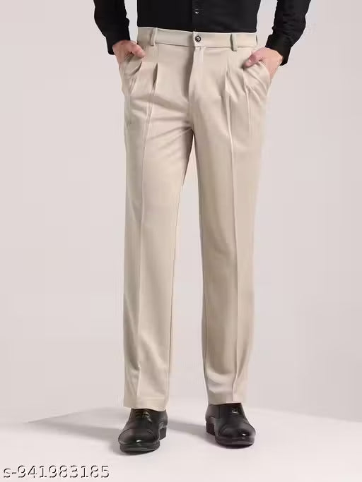 INDICLUB Mem Self Design Loose Fit Trousers