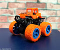 (Pack of 1 Car Multicolor) Monster Truck Friction Powered Cars Toys, 360 Degree Stunt 4wd Cars Push go Truck for Toddlers Kids Gift