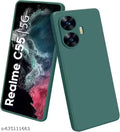 Silicone Cloth Back Cover For Realme C55 (Green)