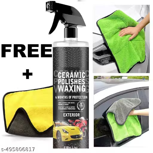 Exterior Body Polish with Microfiber Cloth FREE | Car & Bike Polish | Premium Polish & Protectant for Vehicle Exterior | Clean,