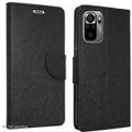 Aarov Flip Cover Mi Redmi Note 10, Mi Redmi Note 10s (Black)