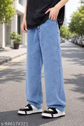 Stylish Wide Leg Denim Jeans for Girls & Boys